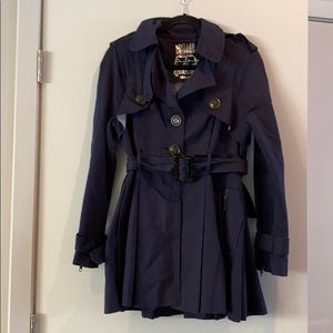 UNIQUE navy blue trench coat